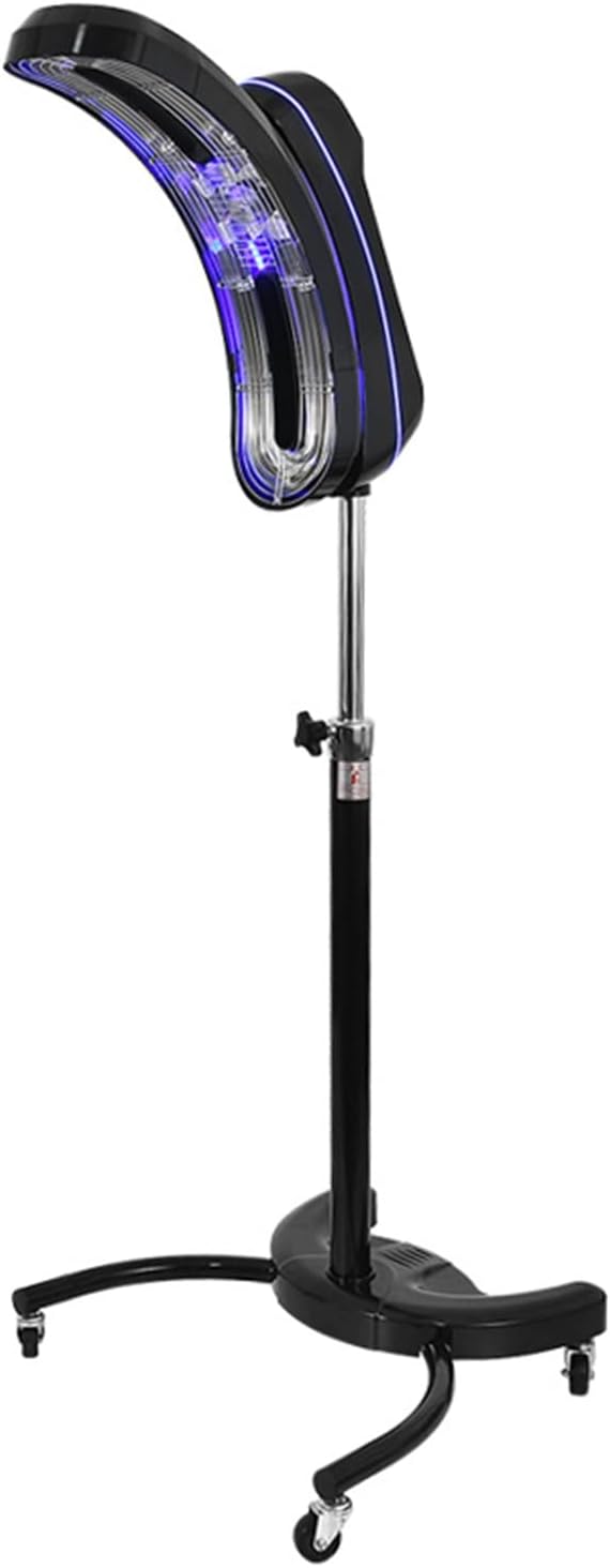 Jcgly Standing Hair Dryer for Salon - Color Processor/Cold Perm Styling/Oil Treatment/Fast Drying - Professional Hair Dryer with Rolling Wheels(Black)