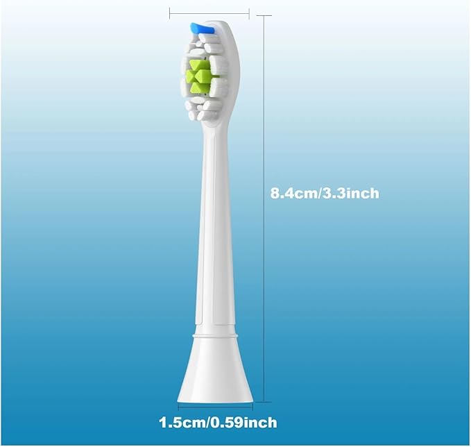 Replacement Toothbrush HeadsCompatible for with Electric and Other Snap-On Handles(8White 8Black)