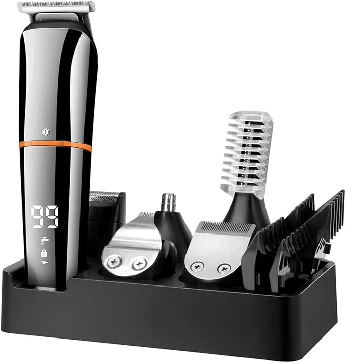 Professional Hair Clippers for Men 6 in 1 Multi Hair Trimmer Men Facialbeardbody Grooming Kits Electric Hair Clipper Nose Ear Trimer Rechargeable