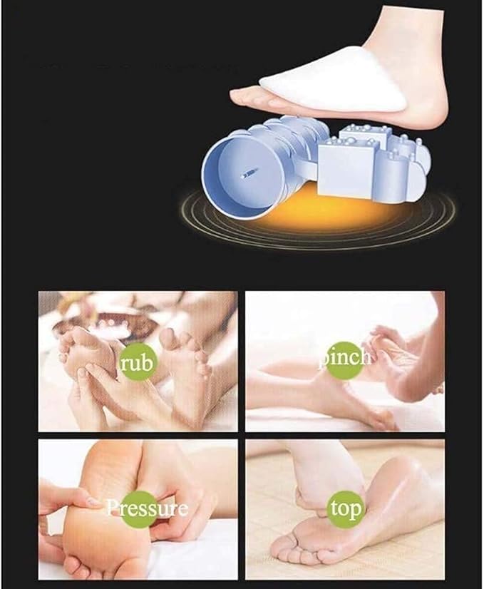 Foot Massager with Heat Electric Shiatsu Foot Massager with Deep Rolling Kneading Massage Air Compression Relieve Foot Pain from Plantar Fasciitis Suitable for Home &amp Office