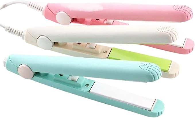 Straightening Wand Fit for Floating Panels Convenient Electric Hair Straightener Iron Portable for Curler Styling Tools Straightener(Pink)