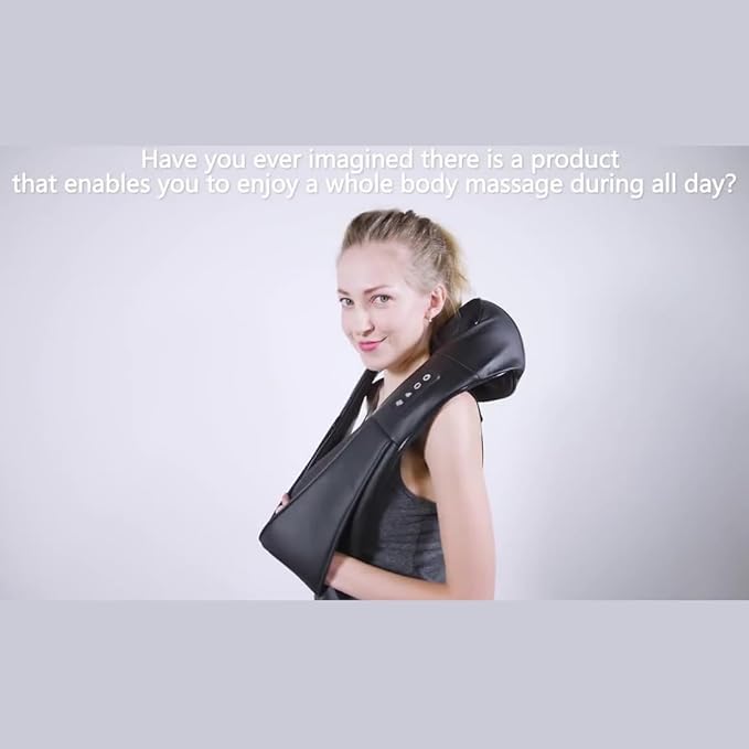Multi functional massager with three levels of adjustmentShiatsu Neck Back and Shoulder Massager with HeatElectric Deep Tissue 3D Kneading Massage Pillow for Back Calf Legs Full Body Muscle Relax