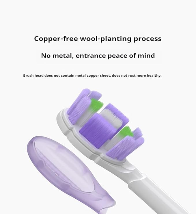 4/8PCS Replacement Brush HeadsCompatible for XIAOMI MIJIA MES609/610 Pro Electric Toothbrush(8 pcs Blue)