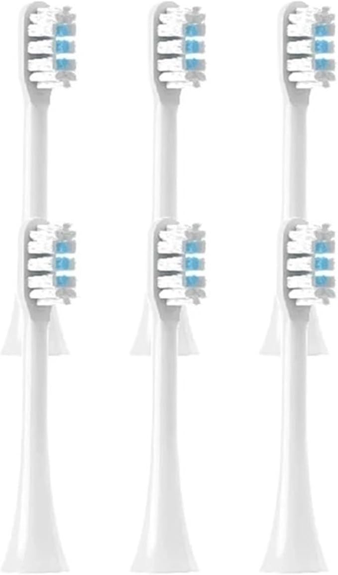 Compatible for T301 T302 Replacement Toothbrush Heads 4/6PCS(6 White)
