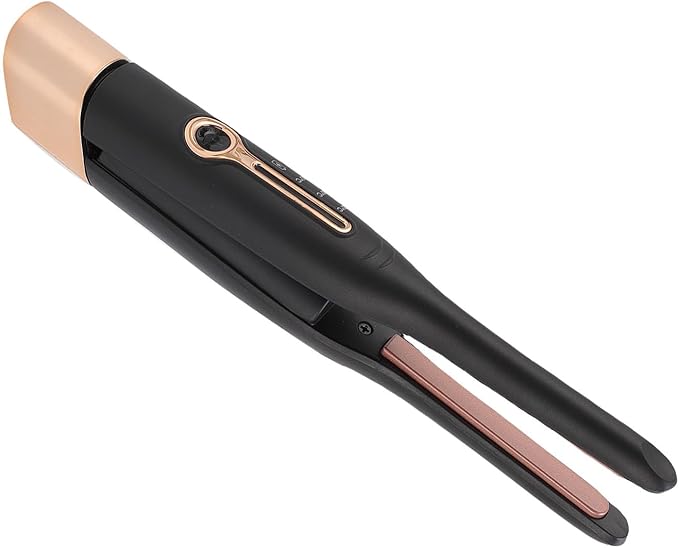 BRRNOO Cordless Flat Iron with Dual Function 4800mAh Battery for All Hair Types Small Flat Iron PI Film Heating Auto Temperature Control Black