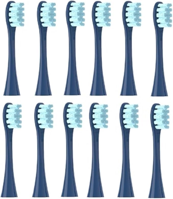 12PCSCompatible for Oclean X/X PRO/ Z1/ F1/ One/Air 2 /SE Cleaning Toothbrush Replacement(Blue)