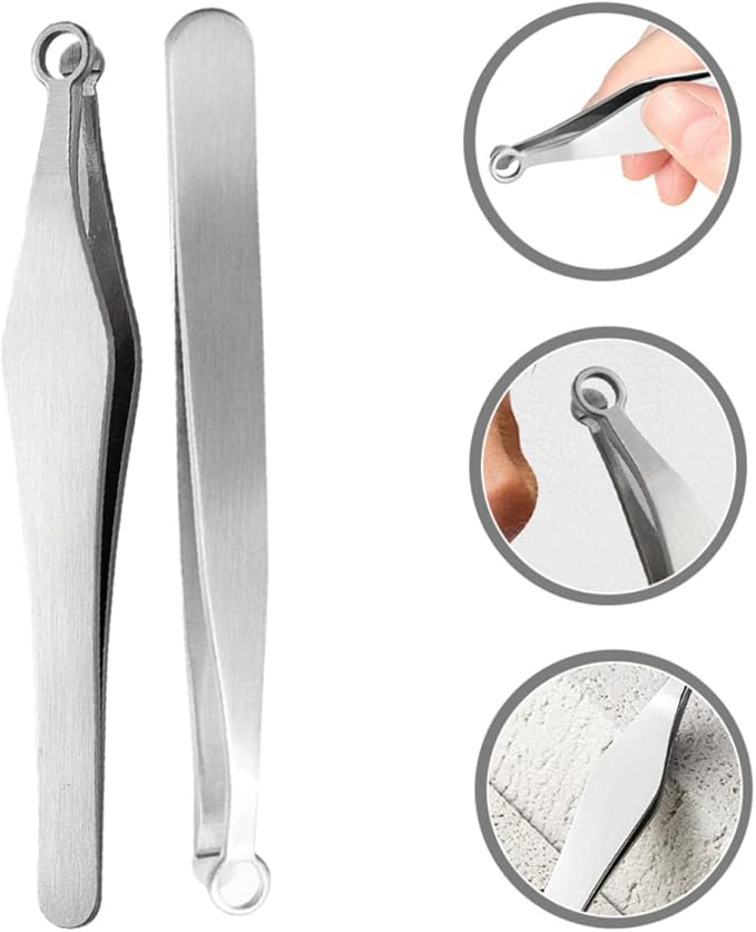 Gatuida 10pcs Nose Hair Trimmer Tweezers Manual Grooming Tools for Men and Women to Use Includes Type Clips for Precision Trimming