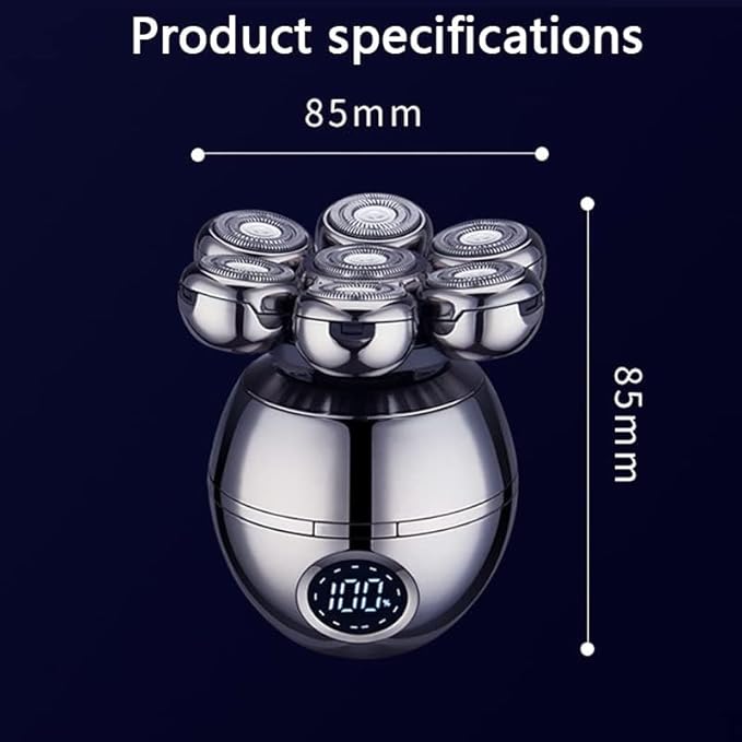 Electric Shavers for Bald Men 7D Electric Shaver for Men Independently 7 Cutter Floating Head Waterproof Electric Razor Multifunction Trimmer with LCD Display