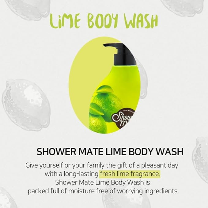 Natural Body Wash 42.3 fl oz 1.2 kg (Lime)