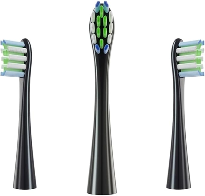 4pcs/6pcs Brush Heads Compatible for Toothbrushes Universal Vacuum Sealed Packaged(4pcs Black)