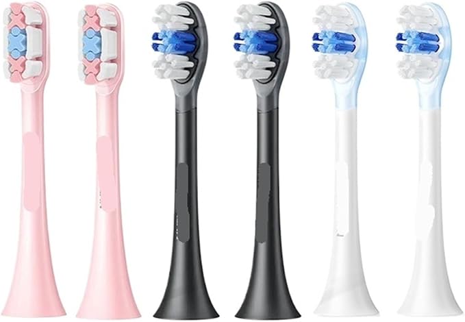 Replacement Brush Heads Compatible for Sonic Toothbrush X3S X5 X1 X3 X3U Teeth Cleaning(White 4 pcs)