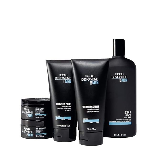 DESIGNLINE 2 in 1 Shampoo + Body Wash 12 oz - Regis Dual Combination of Shampoo and Cleansing Shower Gel Soap for Men