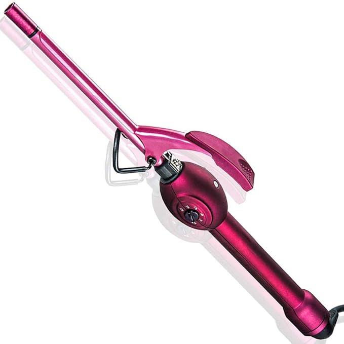 Hair Curler 9mm Ceramic Curling Iron Wand for Men/Women Short/Long Hair Small Barrel Hair Crimper Iron with 6 Temp Adjustment