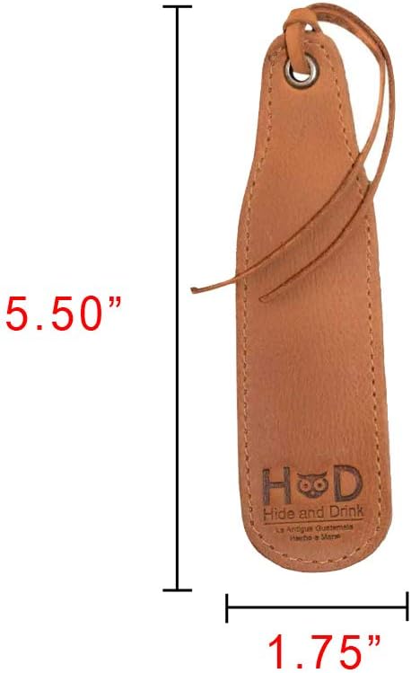 Hide &amp Drink Leather Bookmark Page Marker for Book Lovers Page Turners Travel Readers Literature Fans Book Club Gifts Handmade 101 Year Warranty (Single Malt Mahogany)