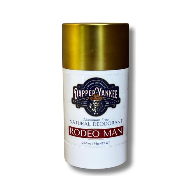 Dapper Yankee Rodeo Man Men's Deodorant - Long-Lasting Aluminum-Free Natural Deodorant for Men - Paraben-Free Baking Soda Free - Will Not Stain Clothes