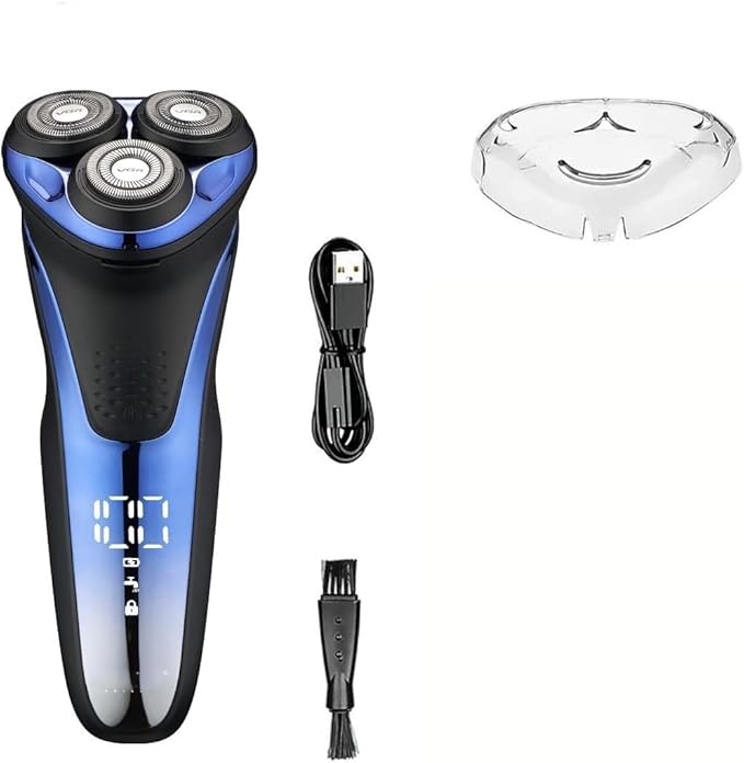 Electric Razor for Men Professional Electric Shaver Razor Waterproof Beard Trimmer Rotary 3D Floating Shaving Rechargeable Electric Shaver for Men