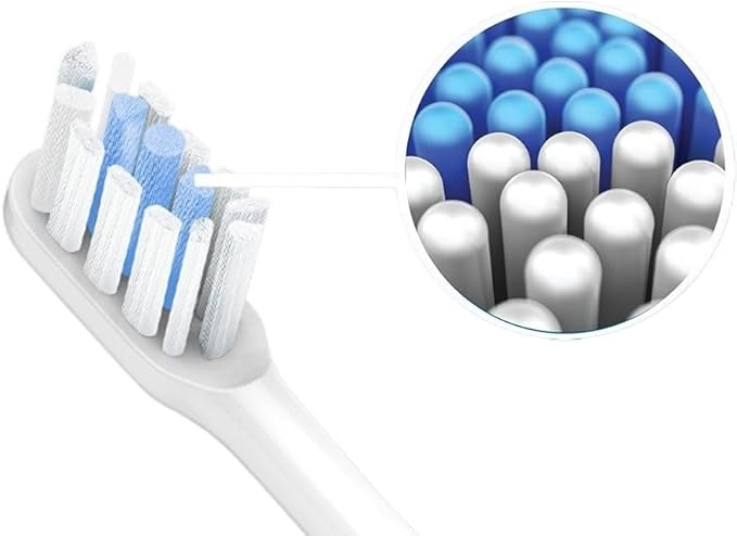 8 Toothbrush Heads Compatible for MIJIA Electric T301 MES605 T302 MES608 Replacement Head(8 pcs White)