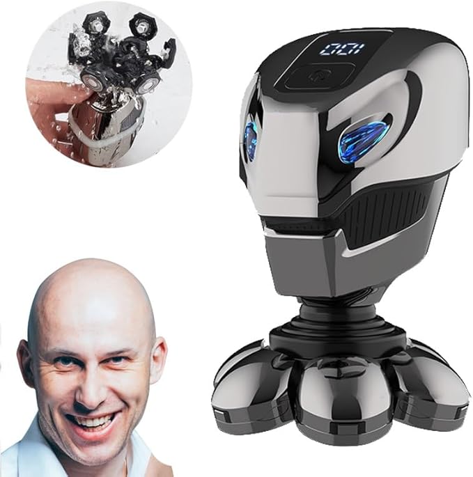 Head Shavers for Bald Men 7 Cutter Head Floating Electric Shaver for Men Bald 7D Independently Electric Razor Waterproof Men Beard Trimmer Machine