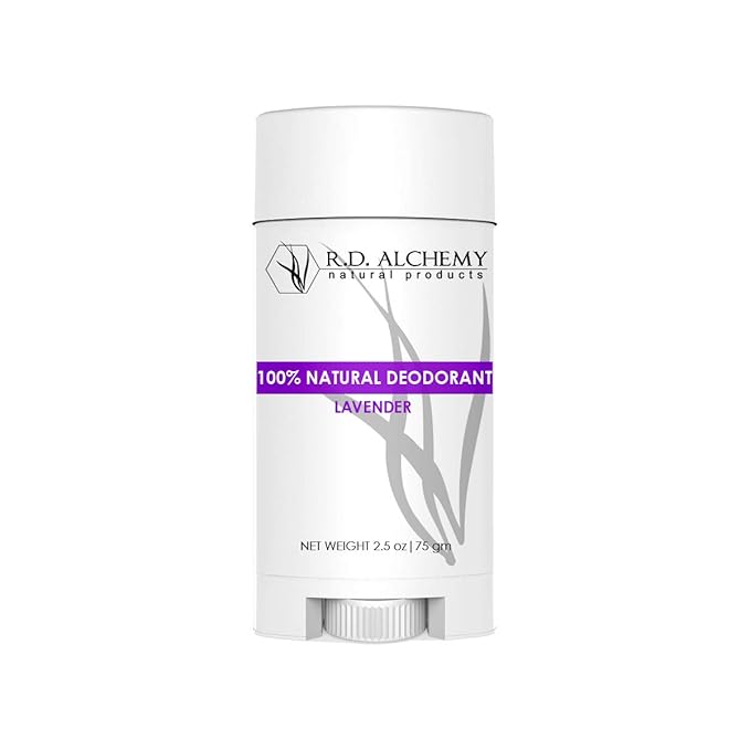 RD ALCHEMY - LAVENDER - Best 100% Natural &amp Organic Semi-Solid Stick Deodorant. Free of Aluminum Baking Soda Parabens Synthetic Fragrance Propylene Glycol! - Get Fresh Today!