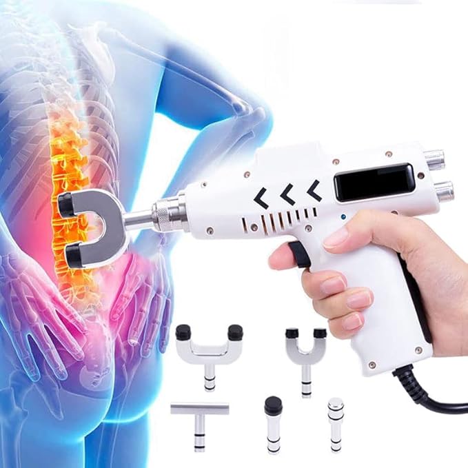 750N Chiropractic Adjusting Tool Instrument Electric Spine Chiropractor Electric Impulse Gun Actuator Massager Professional Massage Equipment for Men Women Adjust Vertebration and Thoracic Scoliosis