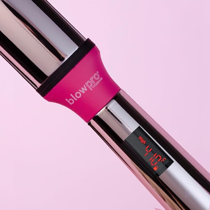 blowpro Professional Salon Wavemaker 1.5 Oval Titanium Barrel Rapidly Heats to Max Temp in 60 Seconds 3 Preset Temp Options Easily Creates Gorgeous S Shaped Waves or Even Classic Soft Curls