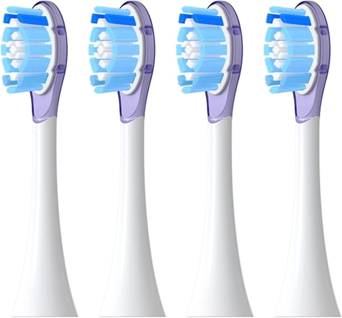 Compatible for Philips Diamond Series Replacement Brush Heads - HX6064/HX6930/HX6730 Sonic Toothbrush Vacuum Nozzle A3(4 Purple A3)