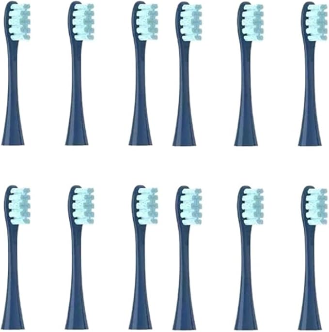 Compatible for Oclean X/X PRO/ Z1/ F1/ One/Air 2 /SE Toothbrush Replacement Brush Heads Soft Bristle Clean Nozzles(12Dark Blue)