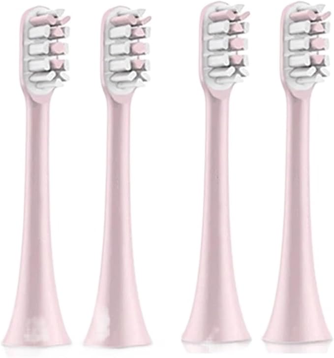 Compatible for SOOCAS Sonic Electric Toothbrush Heads Replacement X1 X3 X3U X5 Teeth Brush(Pink 4 pcs)