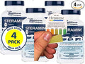 Pack of 4 (600 Tab) Steramine Sanitizing Tablets w/ 30x QT-10 Test Strips by FryOilSaver Co. Steramine Multi Purpose Contact Solution Sanitizer Tablets for Gym Hotel Bar Restaurants &amp Food Ser