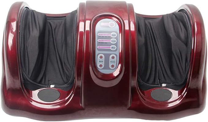 Foot Massager for Foot Ankle Nerve Pain with Remote Control 3 Gears Massage Speed 5 Massage Modes with Remote (Red)