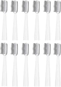 6/12pcs Replacement Toothbrush HeadsCompatible for Jianpai JD015 Sonic Electric Soft Cleaning Bristles Nozzles(Ivory)