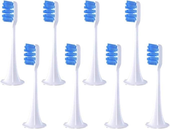 6/8PCS Compatible for XIAOMI MIJIA T300/500 Replacement Brush Heads Sonic Electric Toothbrush Vacuum Soft Bristle Suitable Nozzles(8pcs Dark Blue)