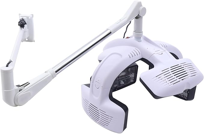 Hairdressing Dryer 1500W Wall Mounted Hair Dryer Salon Infrared Rolling Hood Hair Dryer Multi-Functional Hair Dry Processor with 5 Heated Plates Adjustable for Barbershops