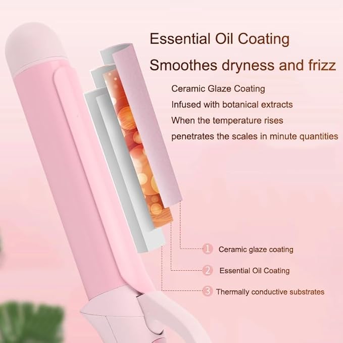 DONGXIAO Curling Iron Curling Iron for Long Hair 32mm Electric Curling Iron Curling Iron Big Waves Don't Hurt Hair Long-Term Styling (Size:32MM)
