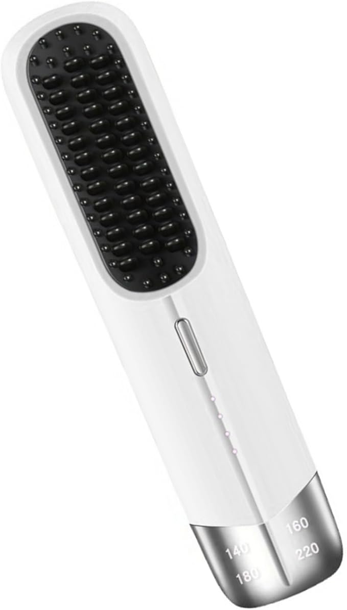 Hair Straightening Comb Electric Hot Small Straightener Easy to Use Straightener Brush USB Rechargeable Hair Styler
