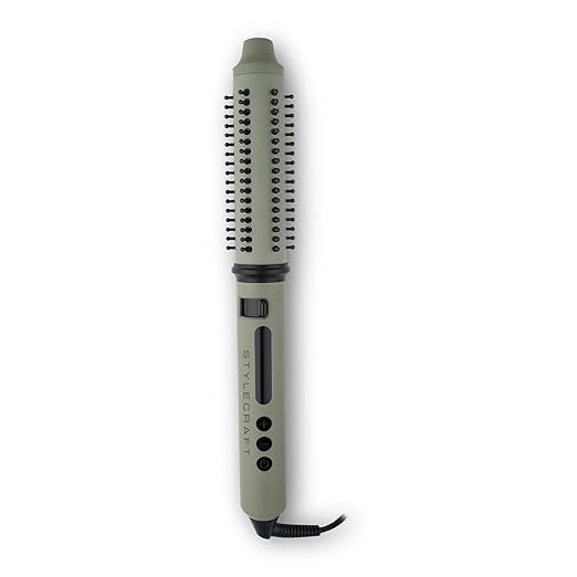 StyleCraft Sage Hair Styling Bundle - Lightweight Professional Hair Dryer Vibrating Flat Iron 2-in-1 Curling Wand &amp Styling Brush Triple Barrel Deep Waver - Tourmaline &amp Titanium Tools Holi