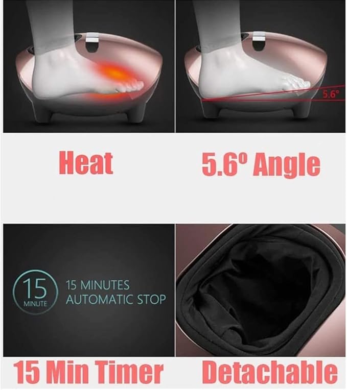 Foot Massager Machine Deep Kneading Massager Delivers Relief for Tired Muscles and Plantar Multi-Level Settings &amp Adjustable Intensity for Home or Office Use (Color : White)