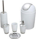 Bathroom Kit Mouthwash Cup Six-Piece Toiletries Toothbrush KitArgento-7.5x7.5x17(cm)