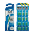 Reach Ultraclean Access Flosser Bundle Mint Plaque Remover for Teeth for Hard to Reach Areas Oral Care PFAS-Free 1 Flosser Starter Kit + 3 Packs Refill Heads