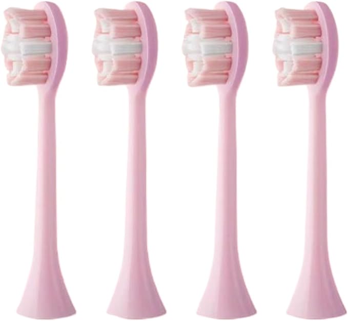 Replacement Toothbrush Head Compatible for BOMIDI TX5 Electric Soft Bristles Nozzles(4PCS Pink)