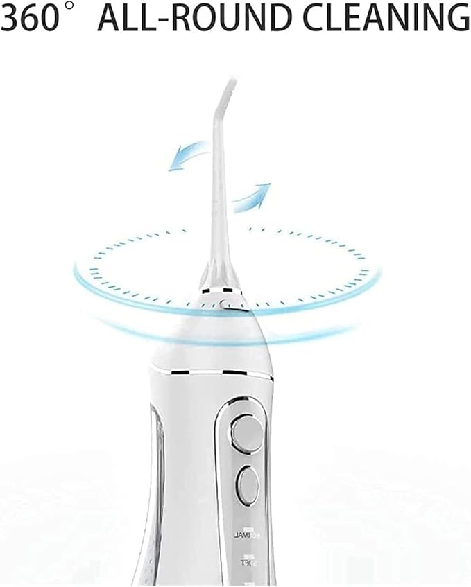 Cordless Dental Oral Irrigator Professional Water Flosser for Teeth Cleaner IPX7 4 Modes with 200ML Tank USB Rechargeable for Travel &amp Home