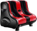 Pemberly Row Shiatsu Foot Calf Leg Massager 19.7 x 17.7 x 17.7 Plastic Construction Red Finish Adjustable Speed Settings Ergonomic Design Heating and Kneading Functions for Relaxation and