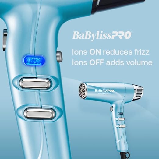 Nano Titanium Hair Dryer Professional 1875-Watt Blow Dryer Lightweight Ionic Technology Dries Hair Faster with Less Frizz