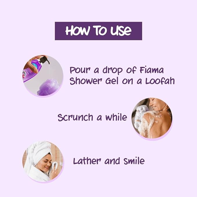 Fiaama Body Wash Shower Gel Blackcurrant &amp Bearberry 900 ml Family Pack For All Skin Types