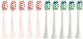 10PCS Replacement Brush Heads Compatible for HX6930 HX6064 Sonic Electric Toothbrush Vacuum Soft Bristle Nozzles(5White5Pink)