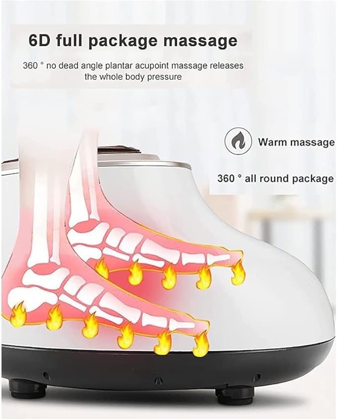 Foot Massager Foot Massager Machine with Heat Foot Massagers for Neuropathy Pain and Circulation Plantar Fasciitis Massager for Home Use (Color : Silver)