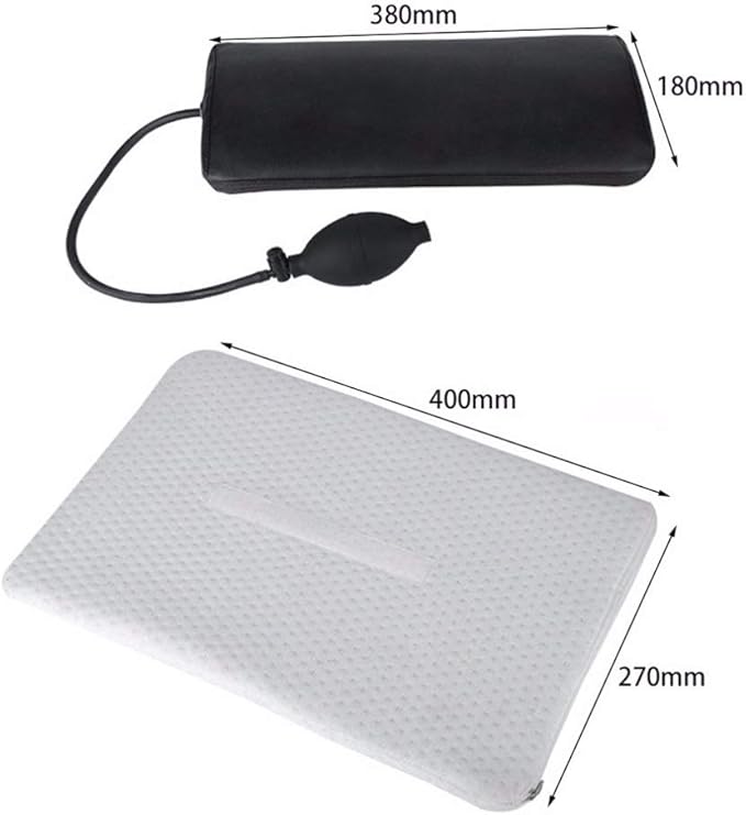 ELQ Manual Inflatable Spine Pain Relief Back Wrist Massage Cushion Lumbar Traction Stretching Device Waist Spine Relax
