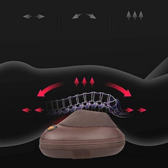 Back Massager Shiatsu Back and Neck Massager - Kneading Massage Pillow with Heat for Shoulders Hands Legs Feet for Home Office and Car (Color : Brown)