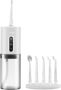 Water Flosser with 5 Nozzles 3 Modes Portable Home &amp Travel White