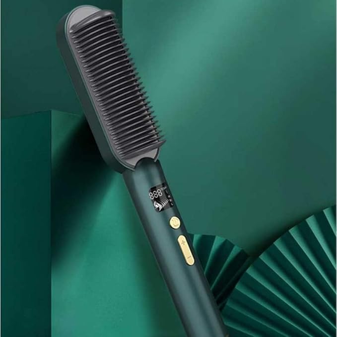 Electric Hair Straightener Brush Fast Heating Comb Straightening Iron Smoothing Hot Comb Styling Tools
